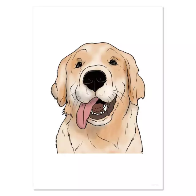 'Golden Retriever Face' Wall Posters / Prints (PP046375)