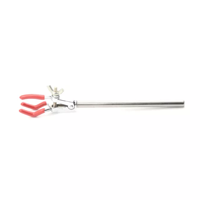 Chemistry Lab Single Adjustment 3 Prong Extension Flask Clip Clamp for Stand.Q1