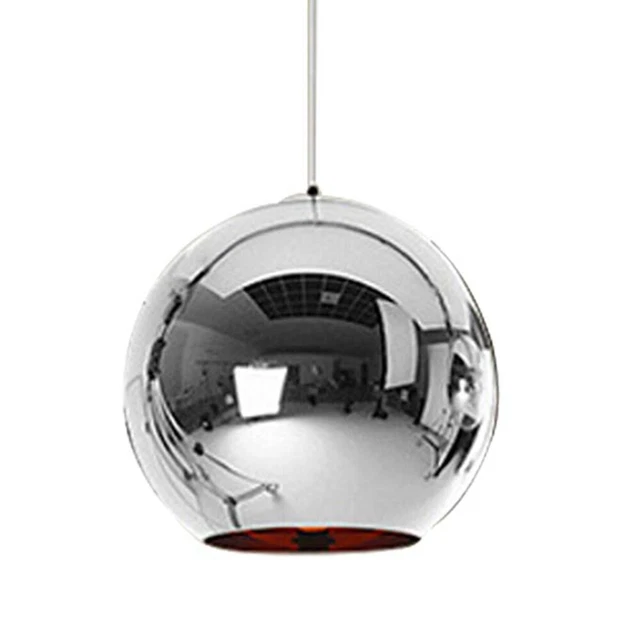 15 Cm Glass Globe Chandelier Spherical Glass Pendant Light Round Ceiling Lamp