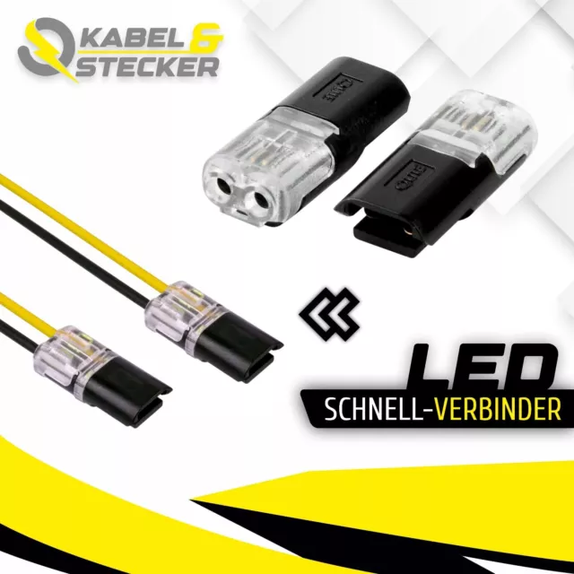 ★ 1-200x LED Stecker Buchse 2 Polig Steckverbindung Steckverbinder Audio Kabel ★