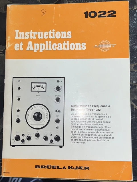 Bruel & Kjaer INSTRUCTION MANUAL 2618 Français ORIGINAL | UK