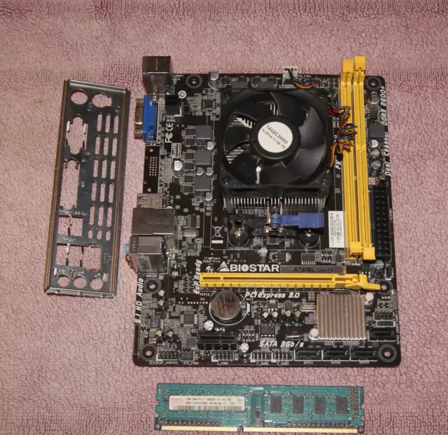 Mainboard Biostar A58ML Ver. 7.6 AMD A4 5300 @ 3.60 GHZ APU with Radeon Graphics