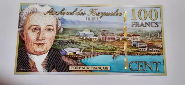 Kerguelen Island, 100 Francs 2010, Polymer-Banknote, Unc.