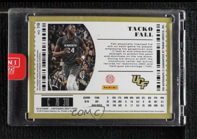 2019-20 Contenders Draft Picks Cracked Ice Ticket /23 Tacko Fall Rookie Auto RC 2