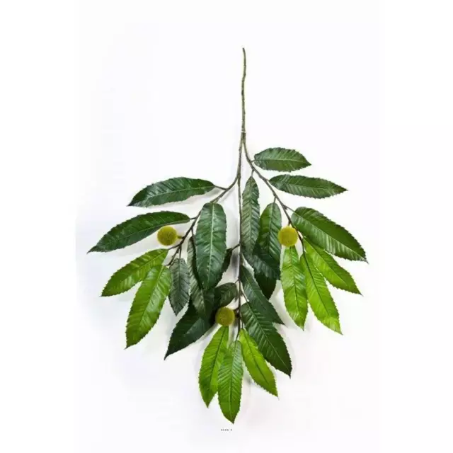 Branche de chataîgnier artificiel avec fruits H 45cm vert