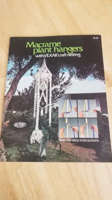 RARAS PERCHAS DE PLANTAS DE MACRAME con Libro de Artesanía de Redes VEXAR 1976 35 páginas De Colección