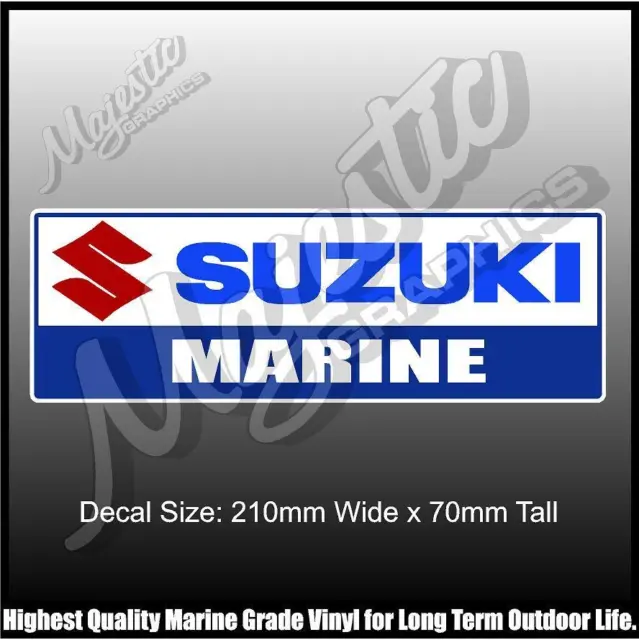 SUZUKI MARINE - 210mm x 70mm - BOAT DECAL