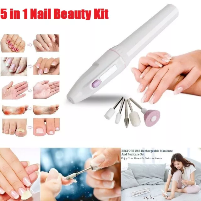 Electric Professional MANICURE PEDICURE Nail Art File Polish Drill Tool Set Kit