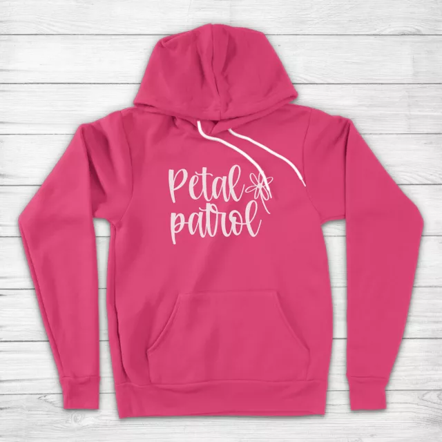 Petal Patrol Flower Girl Proposal Wedding Rehearsal Bridal Party Hoodie Sweater