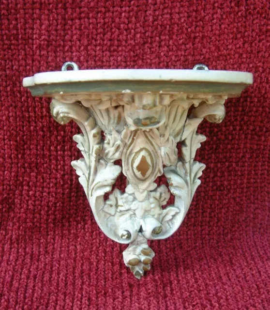 Antique  Period French Shelf / WALL Bracket intricate beautiful  carving  work