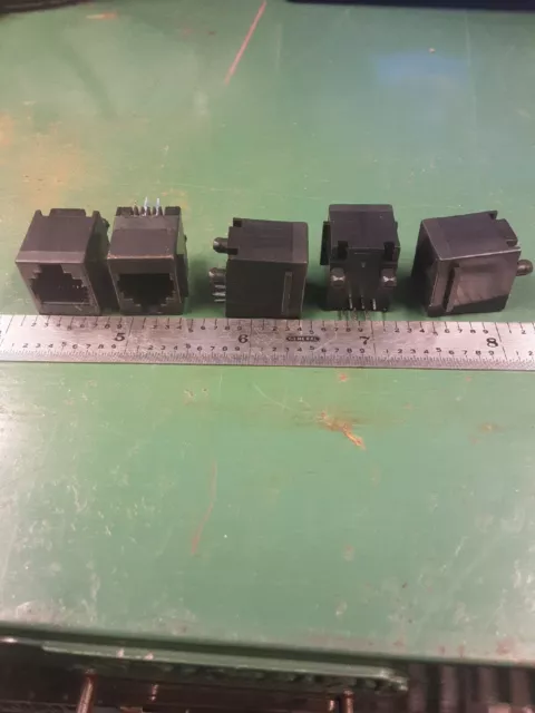 RJ11 Modular Jack 6P6C 6 Pins PCB Mount Telephone Connector lot of 5