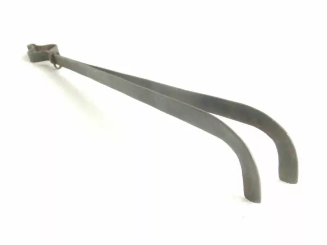 1940's ANTIQUE Forged Fireplace Tongs 18.30" long - Blacksmith made