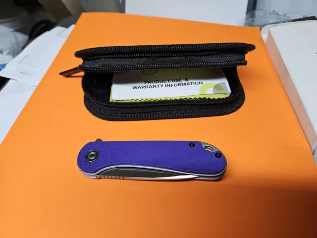 Civivi Knives Elementum Liner Lock C907V D2 Stainless Steel Purple G10