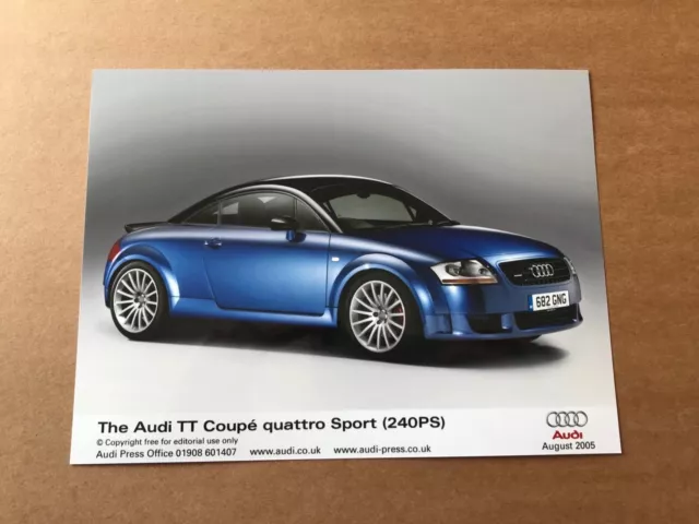 Audi TT Coupe Quattro Sport Press Photograph