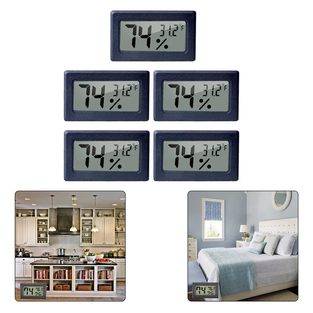 5er-Pack Mini Digital Thermometer Hygrometer für Fahrenheitsmessung