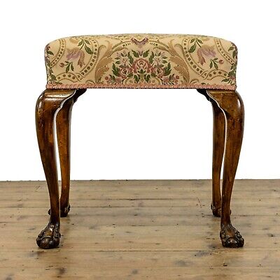 Antique Stool with Fabric Seat (M-4123a) - FREE DELIVERY* 2