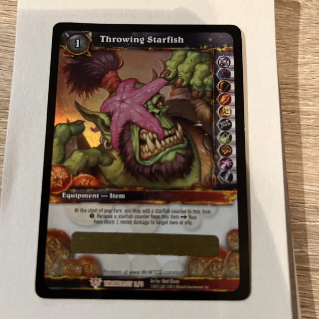 Throwing Starfish Toy Unscratched World of Warcraft (WoW) TCG Loot Card Toy Box