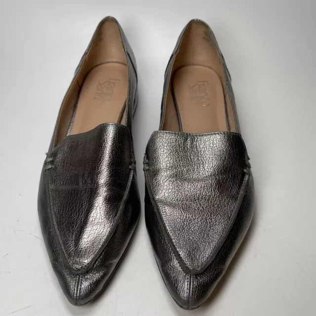 Franco Sarto metallic pointed toe loafers 2