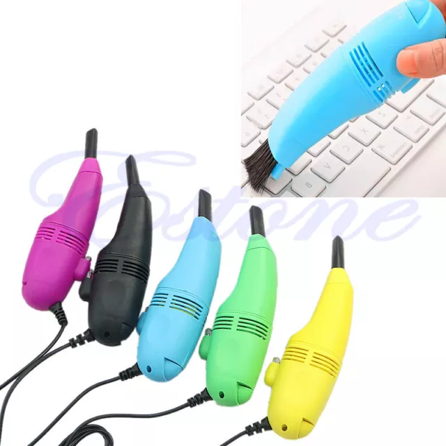 Mini Computer Vacuum USB Keyboard Cleaner PC Laptop Brush Dust Cleaning Kit