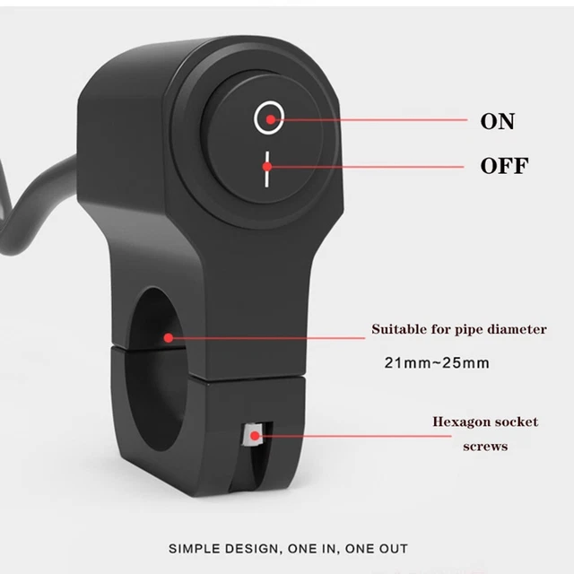 Bouton De Commande étanche Kukirin – 6 Broches, Compatible G2Pro / G2Max, 4 Fonctions