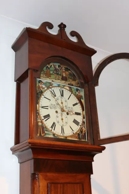 Mahogany AW Miller Airdrie Scottish Longcase Clock