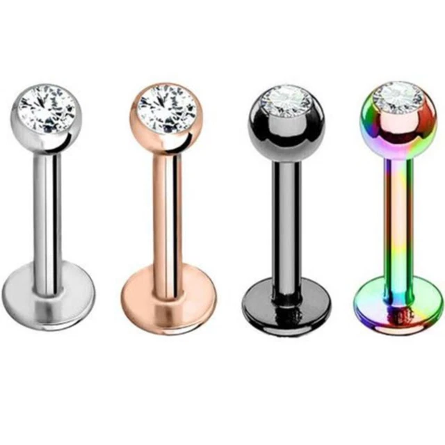 Set with Diamonds Gem Ear Ring Stainless Steel Nose Stud  Nose Lip Ear