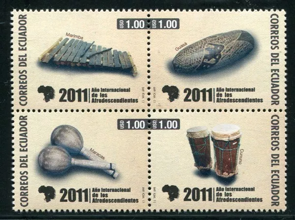 Ecuador 2011 Musikinstrumente Musical Instruments Musik 3338-3341 Postfrisch MNH