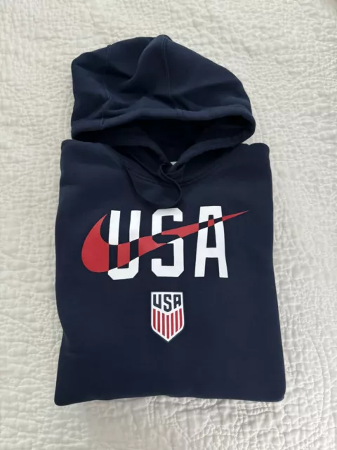 Nike USA Soccer National Team Sweatshirt Hoodie Mens Small Blue Swoosh usmnt