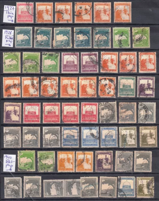 PALESTINE  1927  1940     LOT OF 60   STAMPS  ISRAEL brtitish colonies