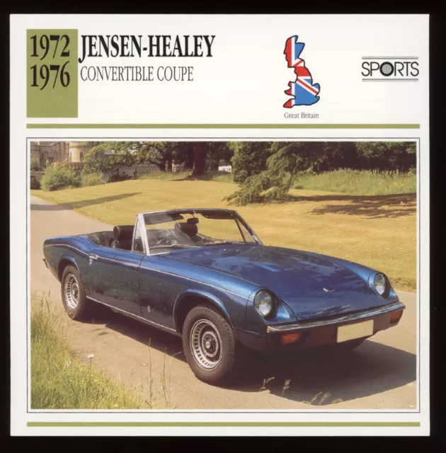 1972 - 1976 Jensen Healey Convertible Coupe  Classic Cars Card