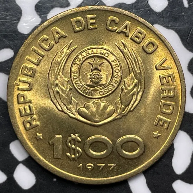1977 Cape Verde 1 Escudo (5 Available) High Grade! Beautiful! (1 Coin Only)