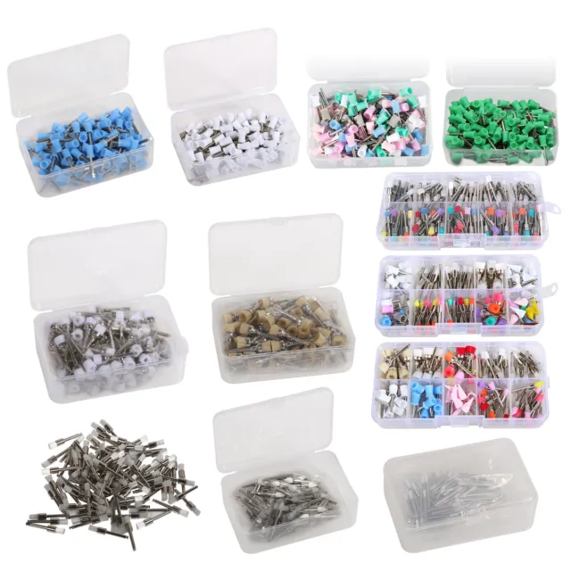 100pcs Dentaire Latch Type Teeth Prophy Polishing Brushes Cups Rubber Mixed fr