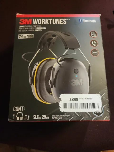 3M WorkTunes Connect Hearing Protector with Bluetooth Wireless Technology, 24 dB