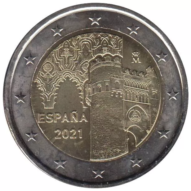 ES20021.1 - ESPAGNE - 2 euros commémo. Ville historique de Tolède - 2021