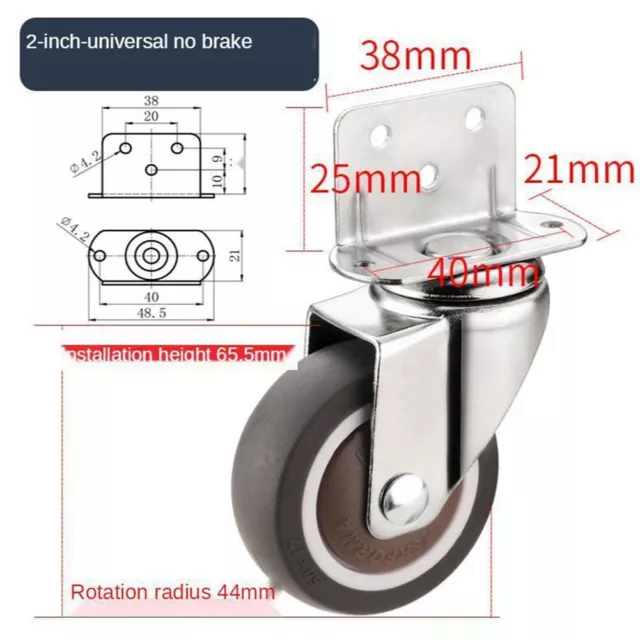 Silent Swivel Wheels for Moving Furniture Chair Crib 20kg Load Capacity