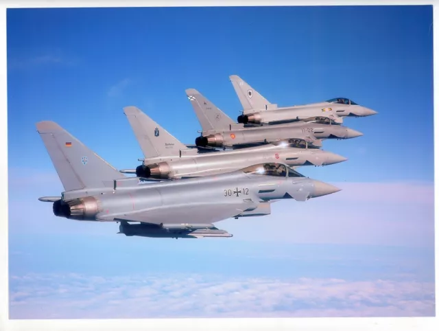 Photograph of Eurofighter Typhoon Formation 30+12 4-14 11-02 & ZJ939 c.2000s