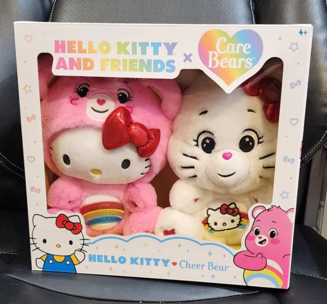 Hello Kitty and Friends x Care Bears Cheer Bear Sealed Box Set Plush Ready2 Ship