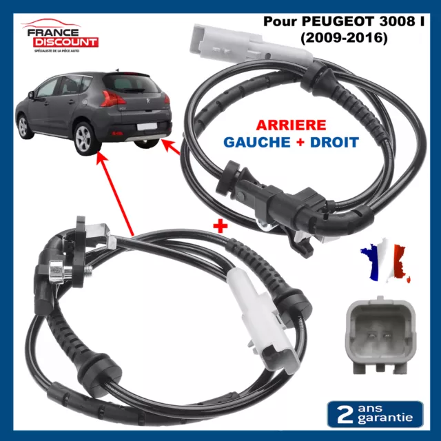 LOT 2 Capteur de Vitesse de Roue Arrière pour Peugeot 3008 I 4545K8 9674195780