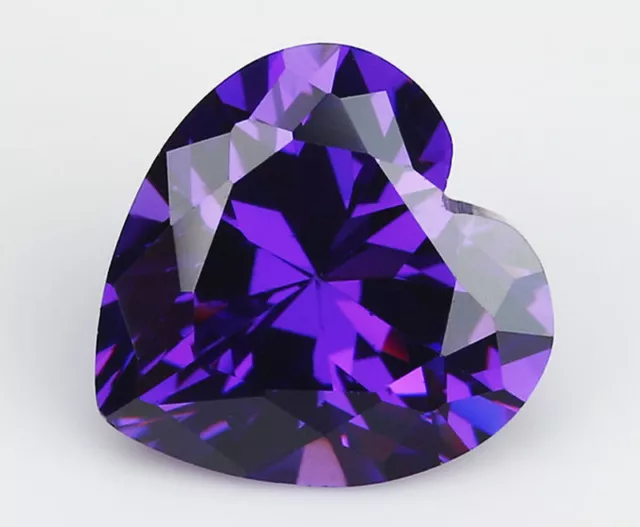 6x6 mm AAAAA Natural Purple Amethyst 1.09 ct Heart Faceted Cut VVS Loose Gems