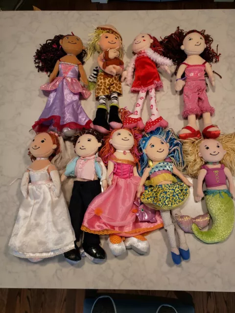 Groovy Girls Dolls Lot Of Nine, All Dressed