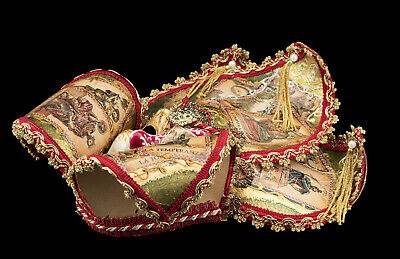 Mask from Venice Miniature Jolly Joker - Golden And Red - Empress - 651 3