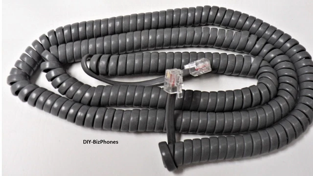 4-Pack Mix Avaya Handset Phone Cord Receiver Curly 6400 Serie Definity Gray Long
