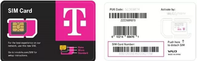 50x LOT T-MOBILE Triple SIM Card R15 "3 in 1"  NANO • 4G 5G LTE • NEW •EXP 05/25