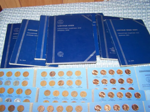 Complete Lincoln Wheat & Memorial Penny Cent Set Collection  1941 - 1974 P, D, S