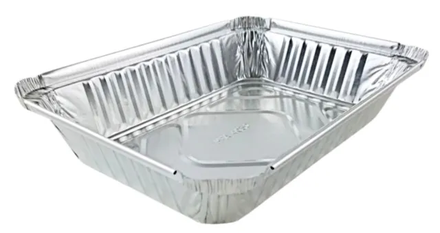 1 lb. Mini Oblong Silver Foil Pan w/Clear Dome Lid 20/PK – Foil