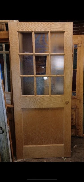 Vintage Oak School House Door Antique  Office Door 36”