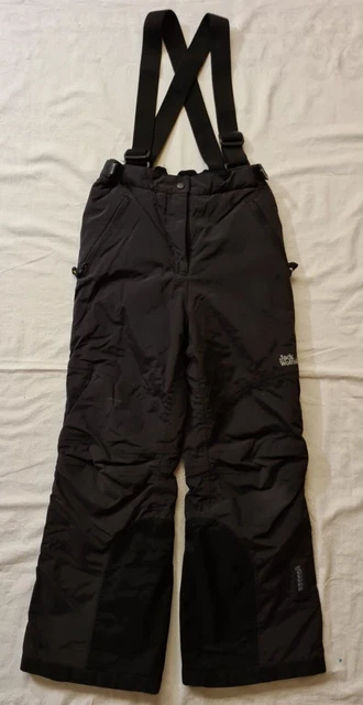 Jack Wolfskin Kinder Ski-Latzhose Schneehose 152 schwarz