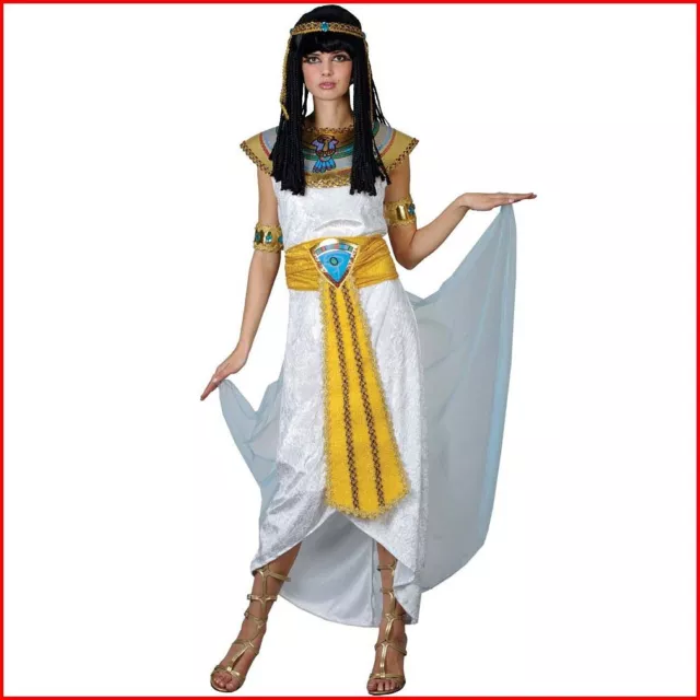 COSTUME CARNEVALE DONNA Da Cleopatra Travestimento Vestito Di