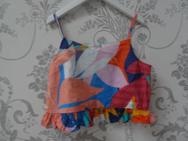 NEXT girls vibrant summer sun top AGE 12 YEARS EXCELLENT COND