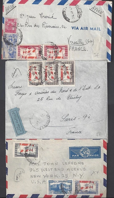 Libanon 1947 Victory Ausgabe 3 Frankierte Post War Bezüge